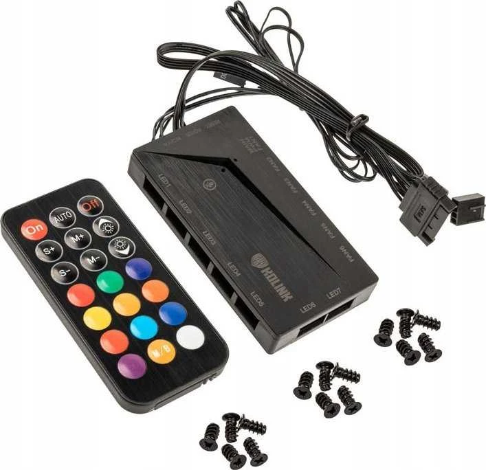 Kolink Umbra X 120mm ARGB High Performance PWM korpuso ventiliatorius Triple Pack – juodos spalvos