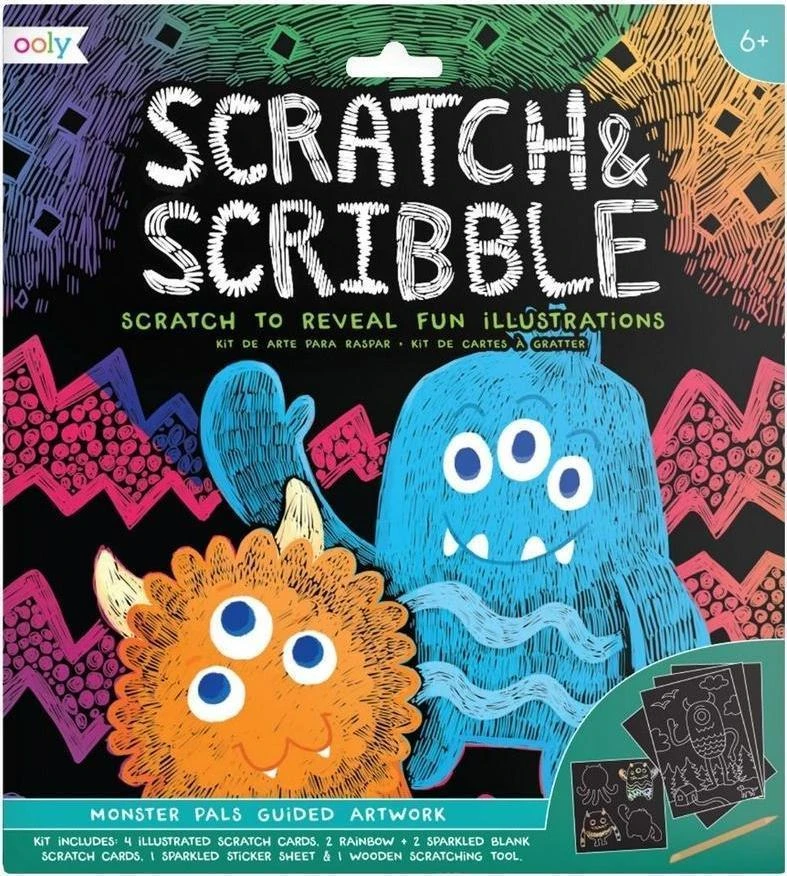 Kolorowe Baloniki Spalvingi įbrėžimų balionai Scratch & Scribble Monstrai