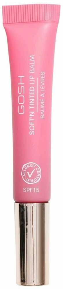 Gosh Soft'n Clear Vegan High-shine Lūpų balzamas 005 Rožinė Rose SPF 15, 8 ml