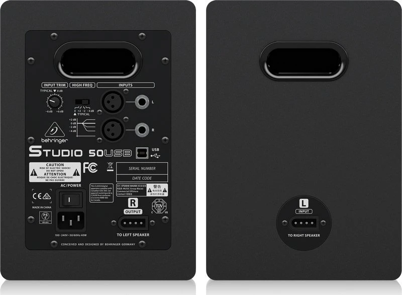 Kompiuterio kolonėlės Behringer STUDIO 50USB garso kolonėlė 2 krypčių Juoda Vielinis 150 W