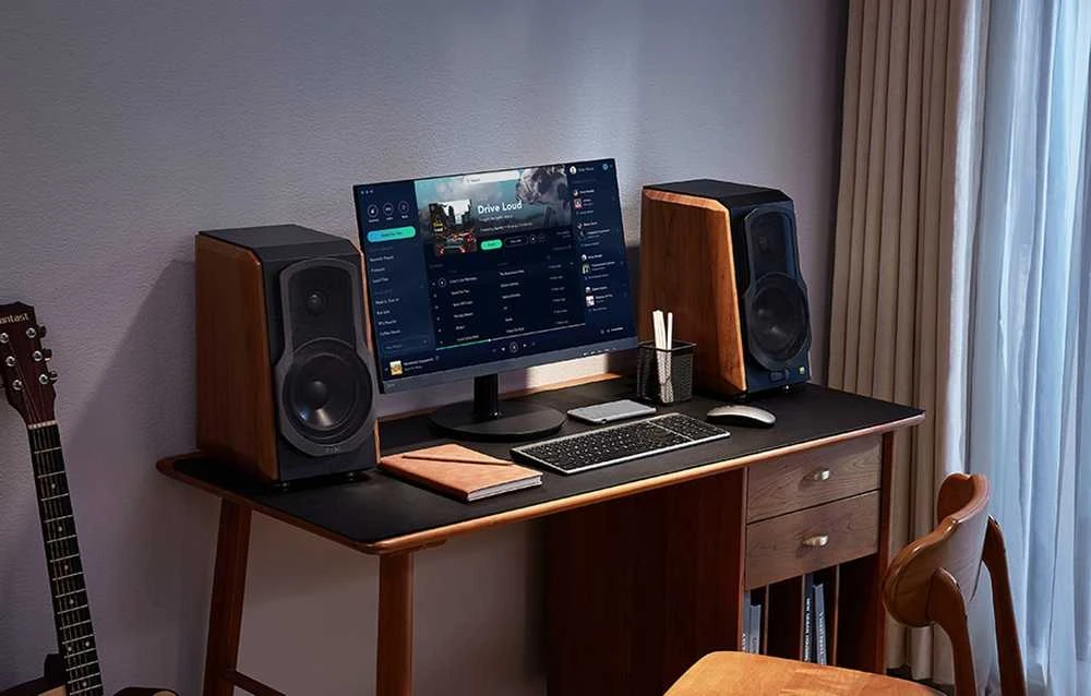 Kolonėlės Edifier S1000W, WiFi/Bluetooth, Rudos spalvos