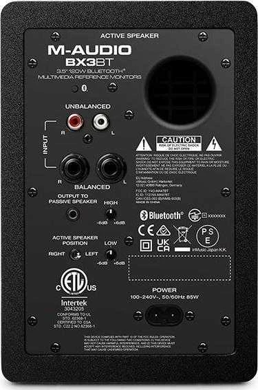 M-AUDIO BX3 BT 2x garsiakalbis Juodas Wired + Bluetooth 50 W