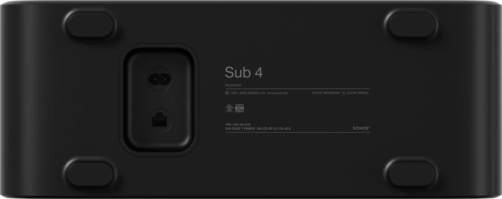 Žemų dažnių garsiakalbis Sonos Sub 4, Juodos spalvos