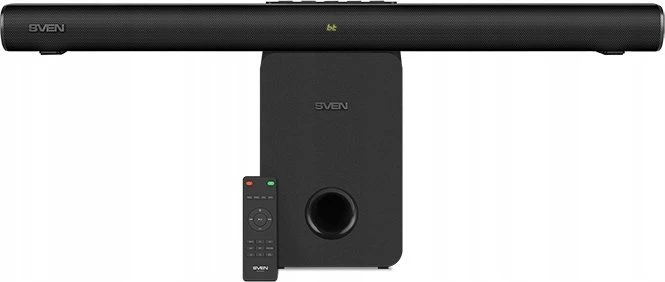 Kompiuterio kolonėlės „Sven“ garso juosta SB-2150A, juoda (180 W, USB, HDMI, ekranas, nuotolinio valdymo pultas, optinis, „Bluetooth“, belaidis žemųjų dažnių garsiakalbis), SV-019556