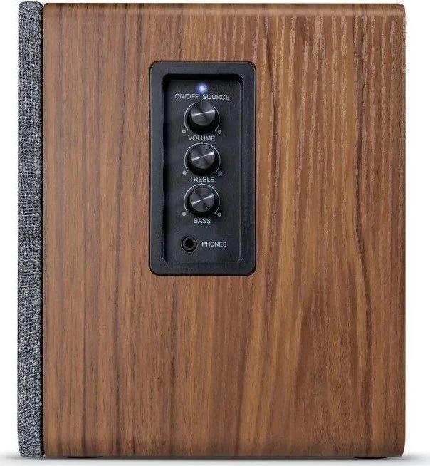 Kompiuterio kolonėlės Kolumna Wavemaster BASE 2.0 Bluetooth wood/pilka retail