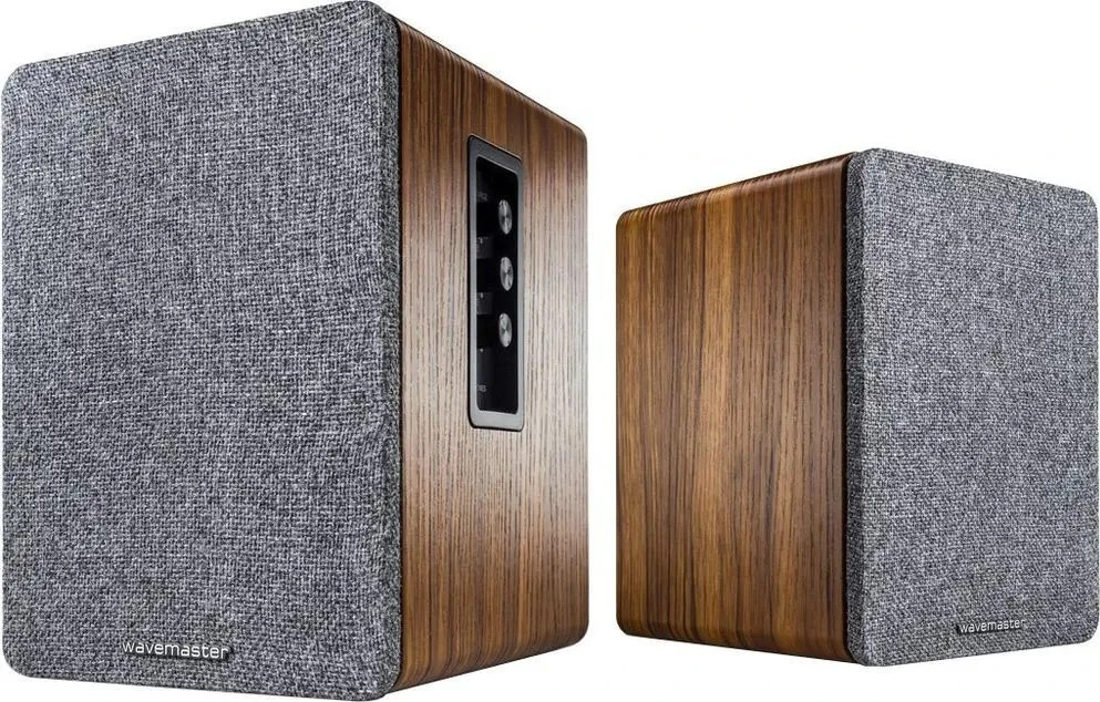 Kompiuterio kolonėlės Kolumna Wavemaster BASE 2.0 Bluetooth wood/pilka retail