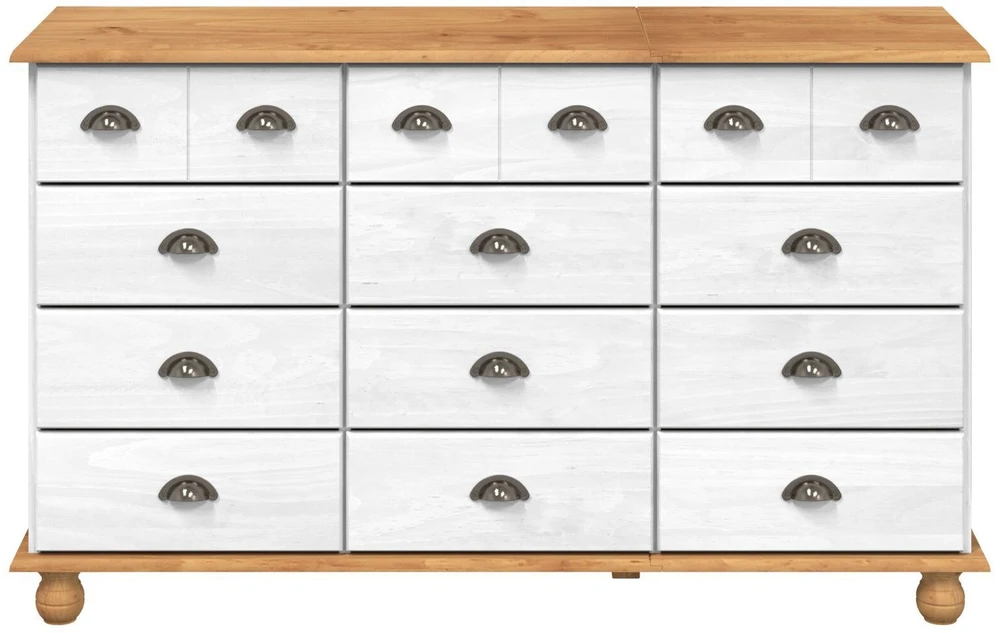 Komoda ASKIM Balta 79 x 40 x 133,5 cm Kietos pušies mediena
