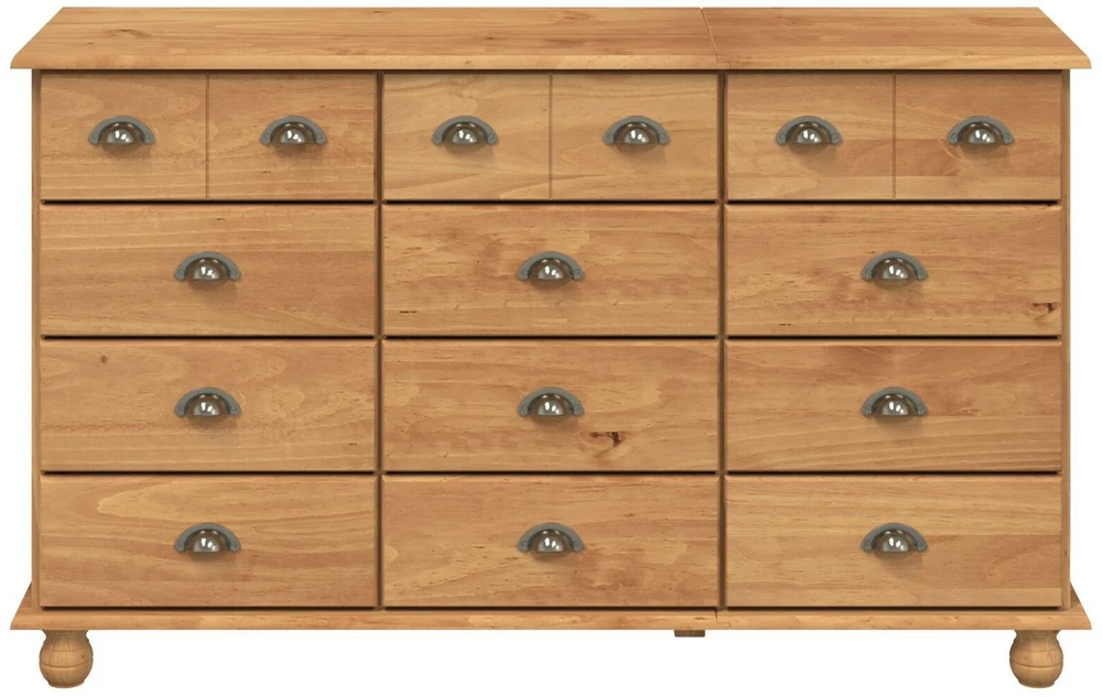 Komoda ASKIM Ruda 79 x 40 x 133,5 cm Kietos pušies mediena