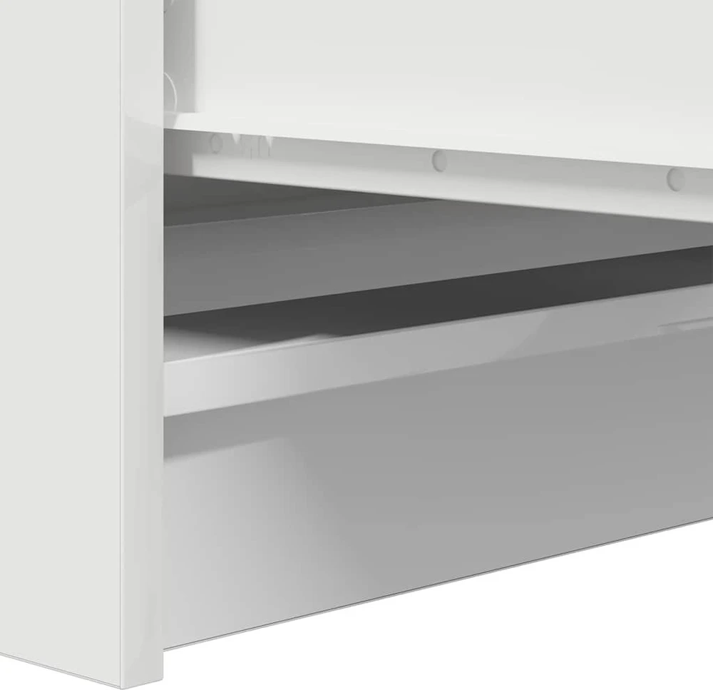 Šoninė spintelė, baltos spalvos, 100x35x99 cm, apdirbta mediena