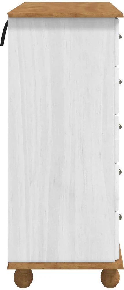 Komoda ASKIM Balta 91 x 40 x 95,5 cm Kietos pušies mediena