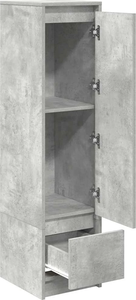 Komoda, betono pilkos spalvos 29,5x34x119,5 cm apdirbta mediena