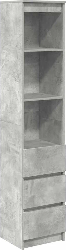 Komoda, betono pilkos spalvos, 37,5x35x180 cm apdirbta mediena