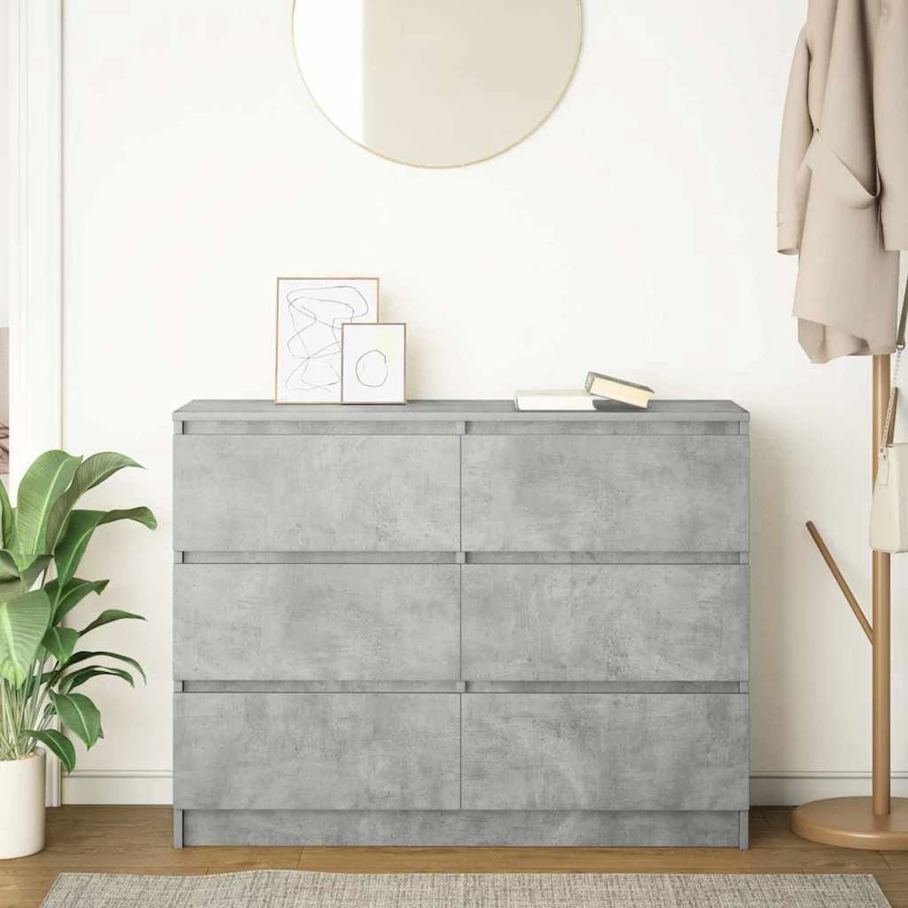 indauja Betonas Pilkas 100x35x76 cm Inžinierinė mediena