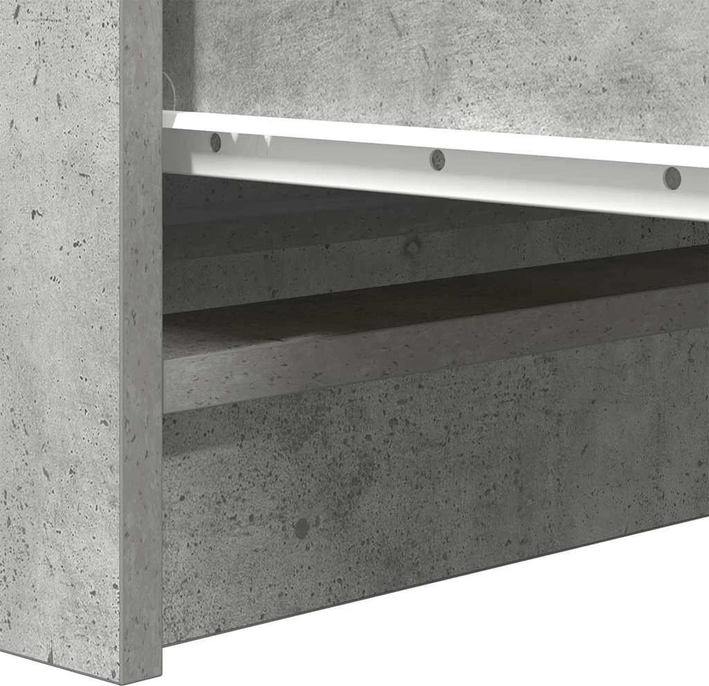Šoninė spintelė, betono pilka, 100x35x99 cm, apdirbta mediena