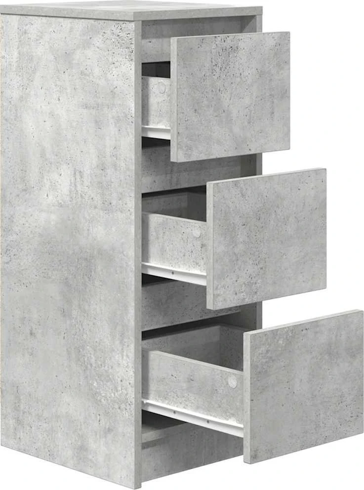 Šoninė spintelė, betono pilka, 29,5x34x76 cm, apdirbta mediena