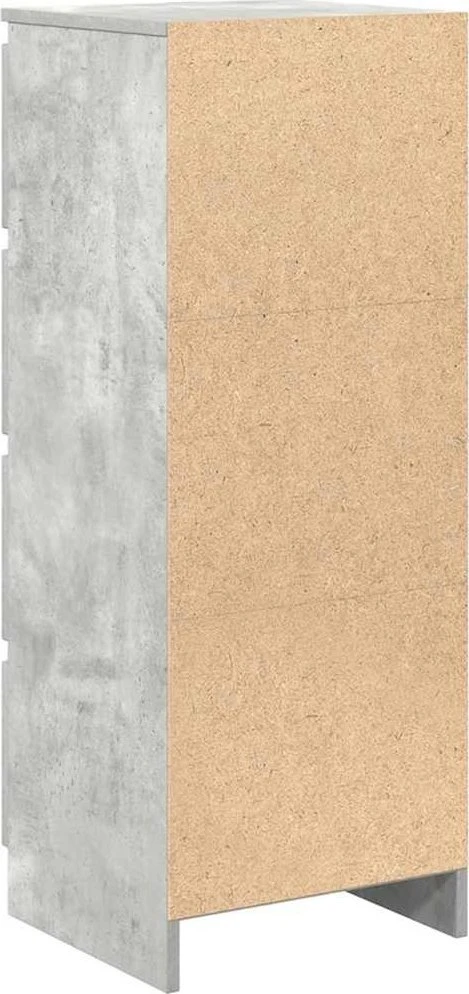 Šoninė spintelė, betono pilka, 37,5x35x99 cm, apdirbta mediena