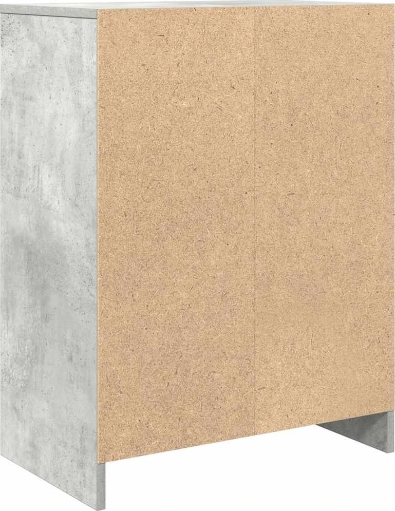 Šoninė spintelė, betono pilka, 57x34x76 cm, apdirbta mediena
