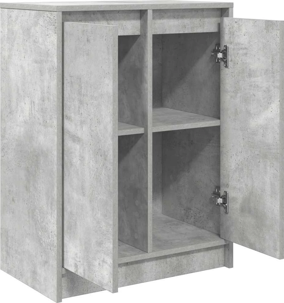 Šoninė spintelė, betono pilka, 57x34x76 cm, apdirbta mediena