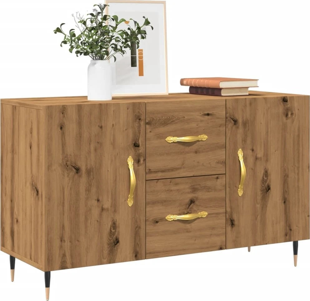 Šoninė spintelė, artisano ąžuolo, 100x36x60cm, apdirbta mediena