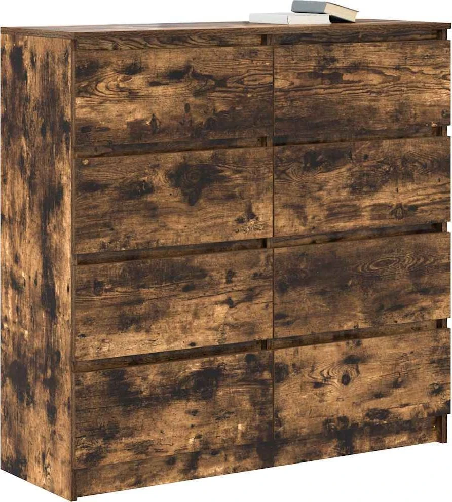 Šoninė spintelė, dūminio ąžuolo, 100x35x99 cm, apdirbta mediena