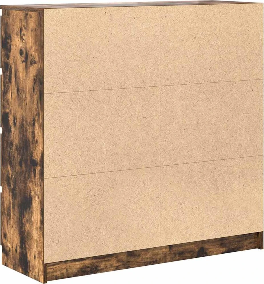 Šoninė spintelė, dūminio ąžuolo, 100x35x99 cm, apdirbta mediena