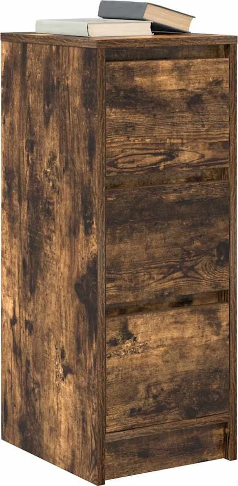 Šoninė spintelė, dūminio ąžuolo, 29,5x34x76cm, apdirbta mediena