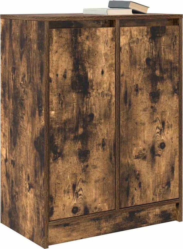 Šoninė spintelė, dūminio ąžuolo, 57x34x76 cm, apdirbta mediena