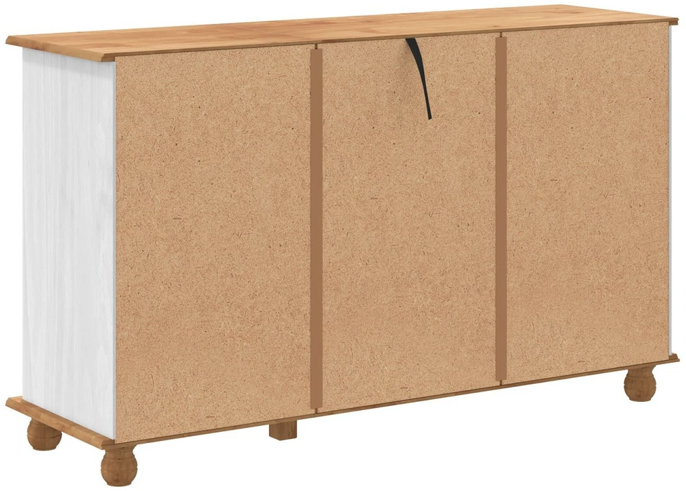 Komoda ASKIM Balta 79 x 40 x 133,5 cm Kietos pušies mediena