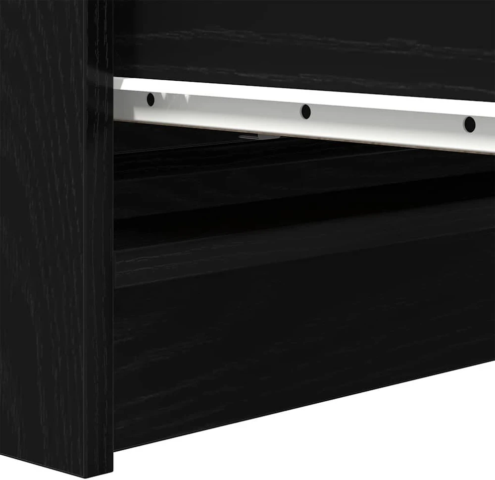 indauja juodas ąžuolas 80x35x99 cm inžinerinė mediena