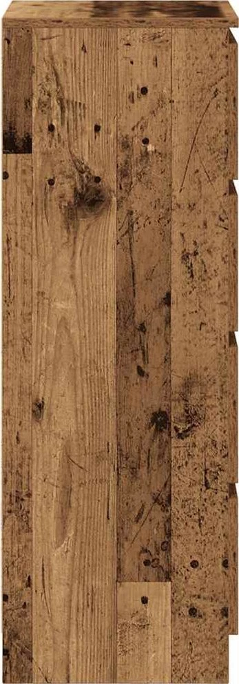Šoninė spintelė, juodos spalvos, 37,5x35x99cm, apdirbta mediena