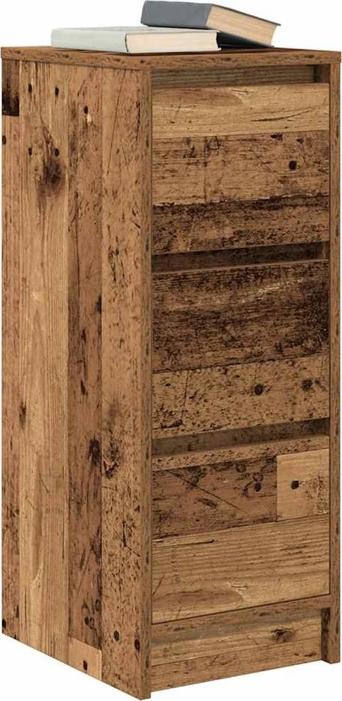 Šoninė spintelė, juodos spalvos, 29,5x34x76cm, apdirbta mediena