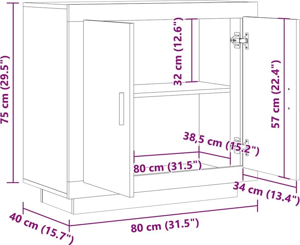 indauja Sena mediena 80x40x75 cm Inžinierinė mediena