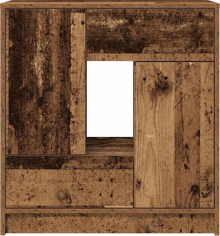 Šoninė spintelė su stalčiais ir durelėmis, 70,5x34x74,5 cm