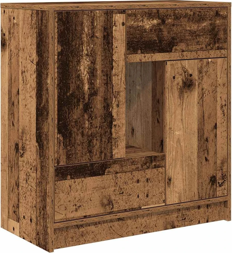 Šoninė spintelė su stalčiais ir durelėmis, 70,5x34x74,5 cm
