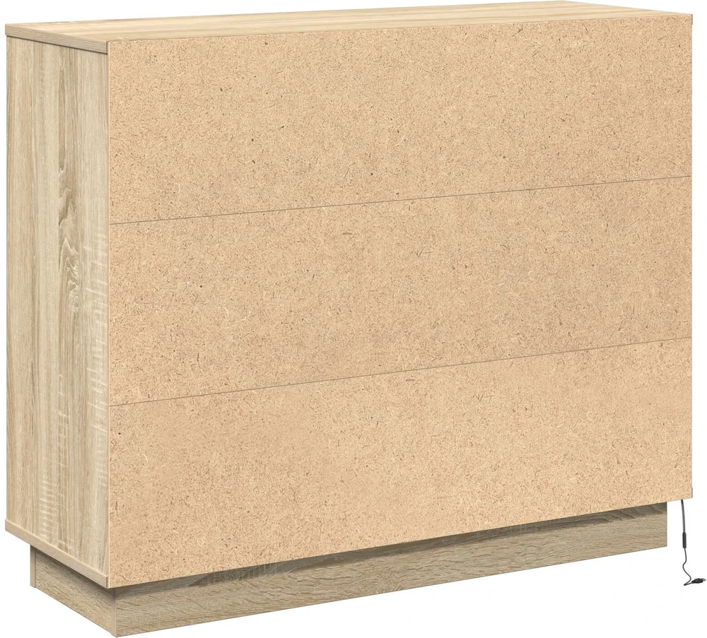 LED Bufetas Sonoma ąžuolas 90 x 32 x 75 cm Apdirbta mediena