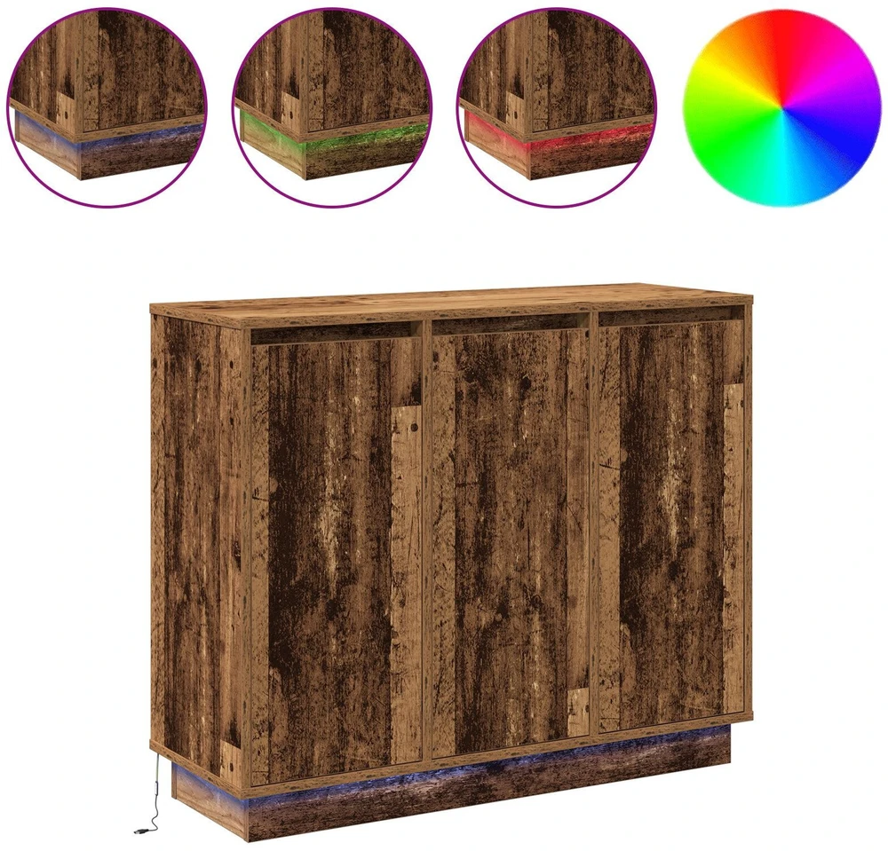 LED Bufetas Senas medis 90 x 32 x 75 cm Apdirbta mediena