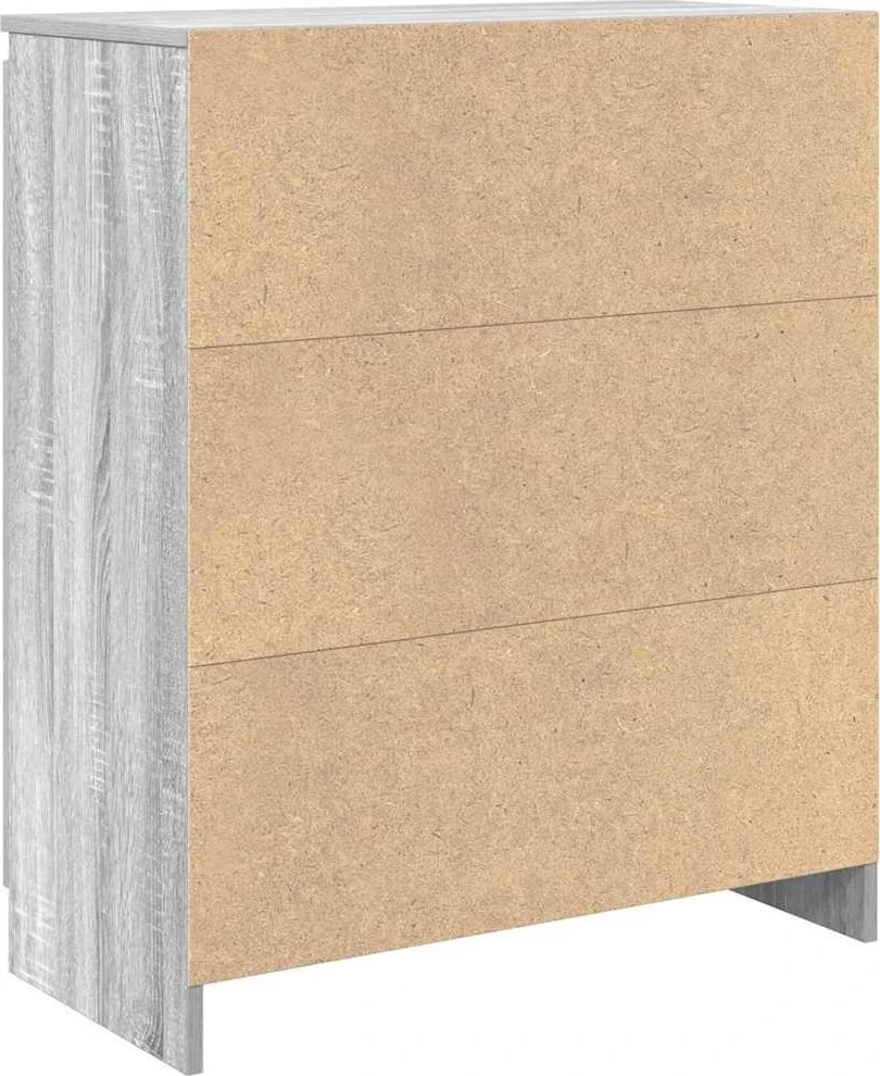 Šoninė spintelė su stalčiumi, pilka ąžuolo, 71x35x84 cm mediena