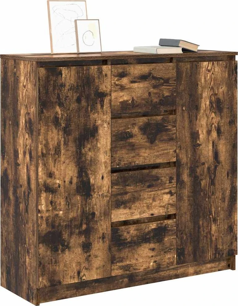 Šoninė spintelė su stalčiais, 100,5x35x98,5 cm, mediena