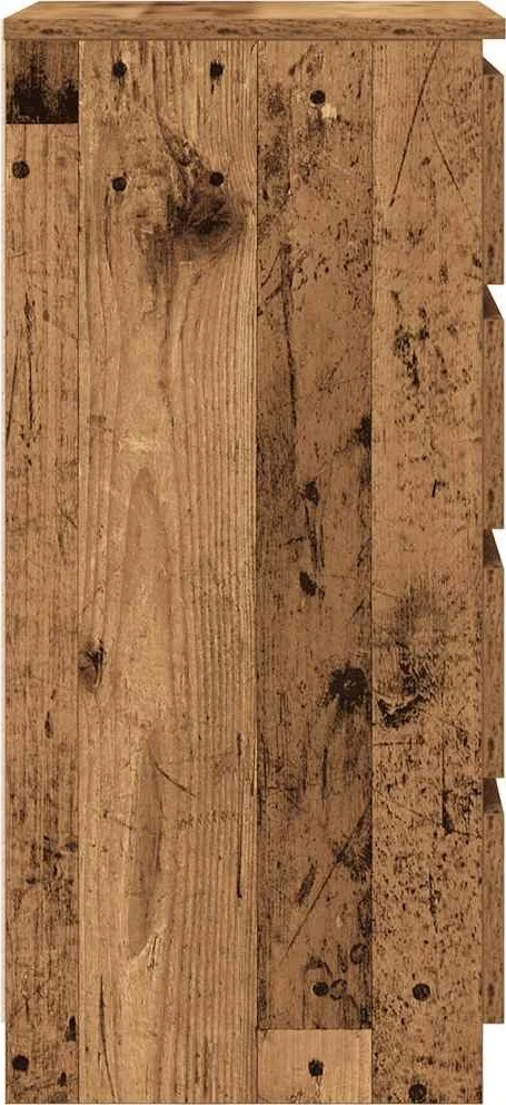 Šoninė spintelė su stalčiais, 37,5x35x99 cm, mediena