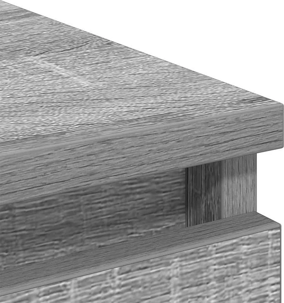 Šoninė spintelė, pilka ąžuolo, 100x35x99 cm, apdirbta mediena