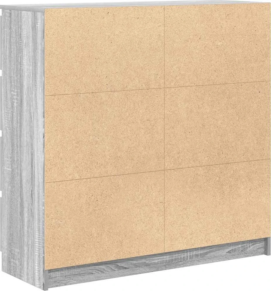 Šoninė spintelė, pilka ąžuolo, 100x35x99 cm, apdirbta mediena