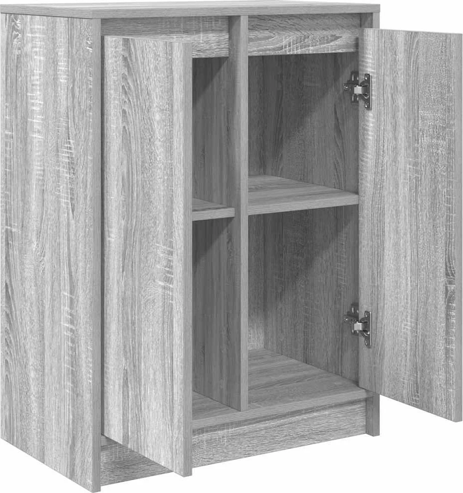 Šoninė spintelė, pilka ąžuolo, 57x34x76 cm, apdirbta mediena