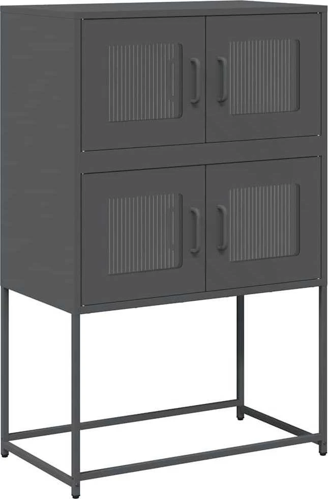 Highboard Antracitas 68x39x107 cm Plienas