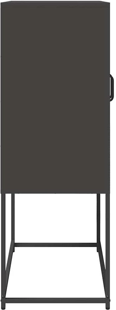 Highboard Juodas 68x39x107 cm Plienas