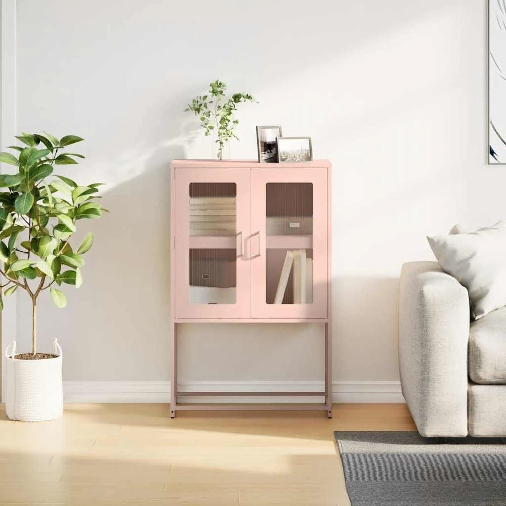 Highboard Rožinė 68x39x107 cm Plienas