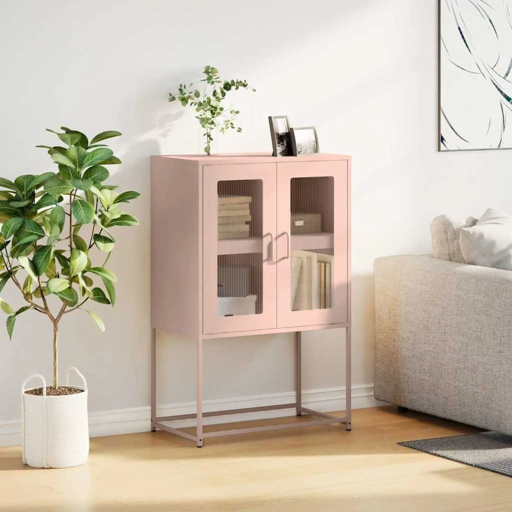 Highboard Rožinė 68x39x107 cm Plienas