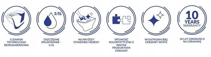 Mito By Cersanit Pastatomas WC Cersanit, ECO II SimpleOn su dangčiu