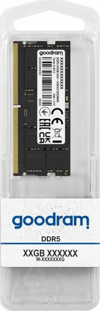 Atmintis nešiojamajam kompiuteriui GoodRam SODIMM, DDR5, 16 GB, 5600 MHz, CL46 (GR5600S564L46S/16G)