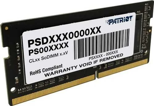 Nešiojamo kompiuterio atmintis PATRIOT Signature Series 8GB DDR4 1x8GB 3200MHz SODIMM Single