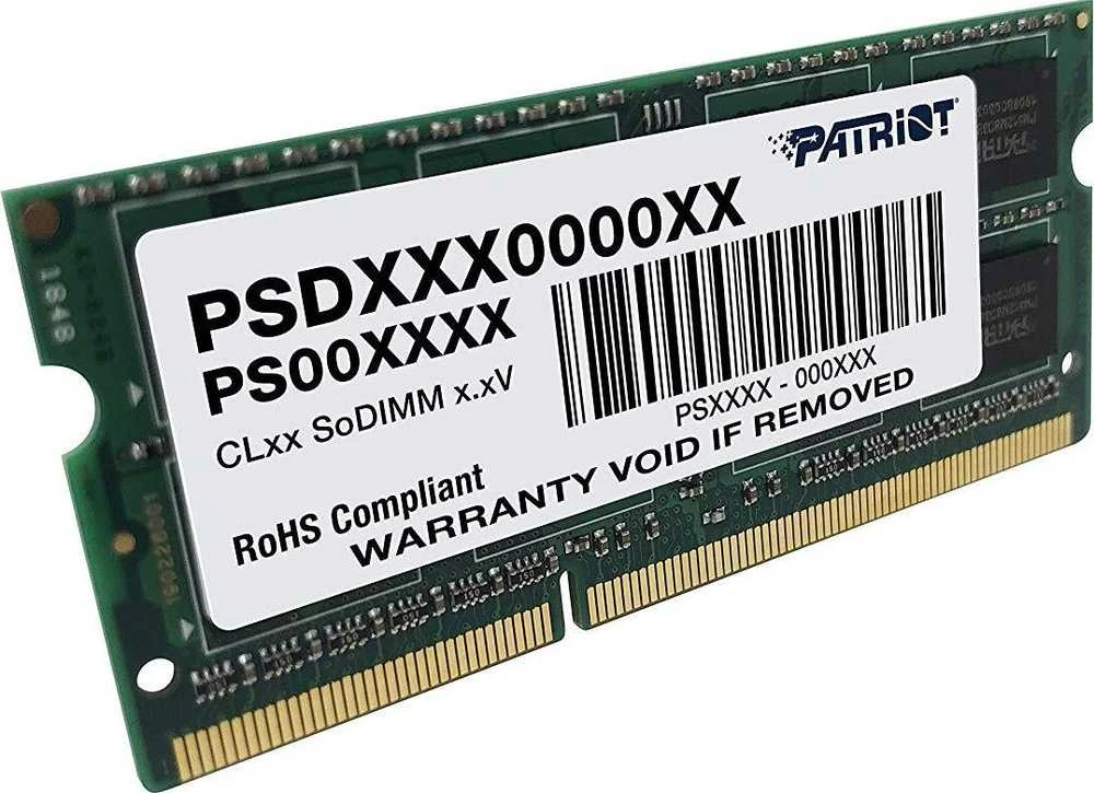 Nešiojamo kompiuterio atmintis RAM Modulis - Patriot 4GB Pc3-12800, auksinis